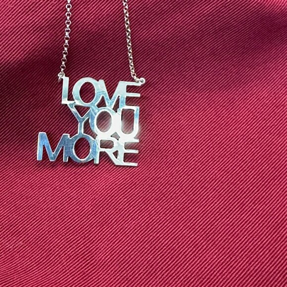 Dyadema “LOVE YOU MORE” Sterling Silver Necklace - Picture 11 of 14